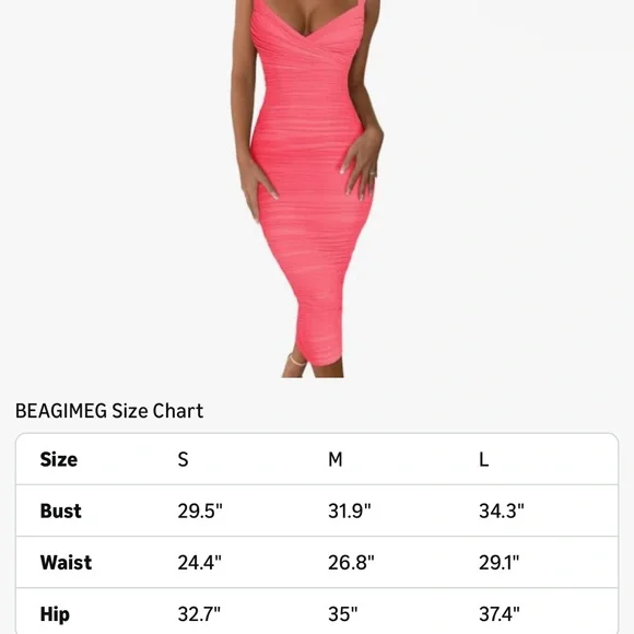 Ruched Pink Maxi Dress with Straps - Picture 4 of 4